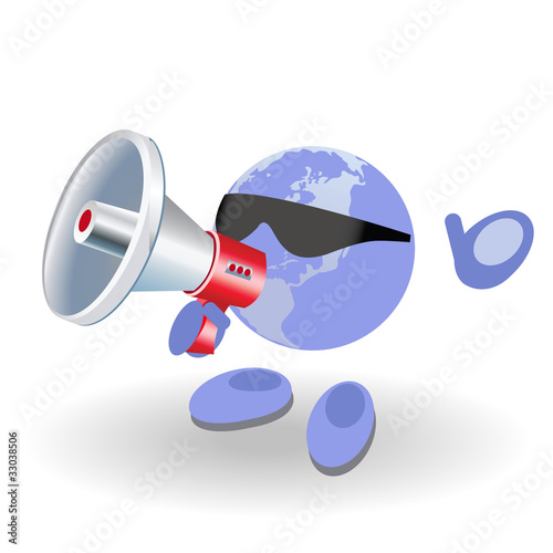 The man with a megaphone