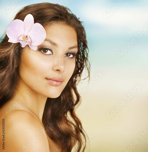 Beautiful Summer Woman on the Beach