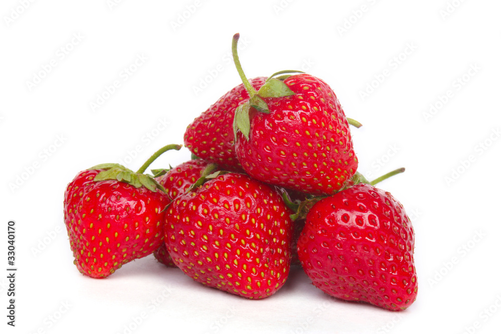 Strawberries isolated over white background Strawberries isolated over white background