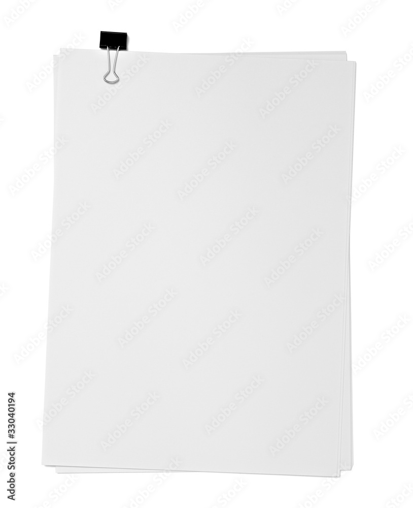 white blank paper and clip office business white blank paper and clip office business