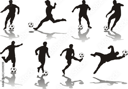 soccer player isolated o white
