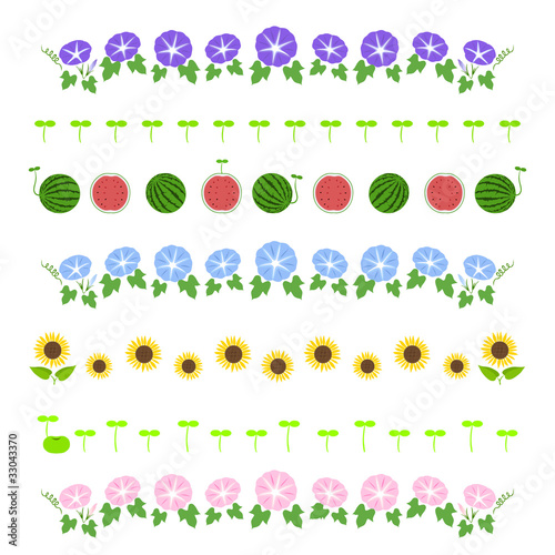 植物の背景飾り01