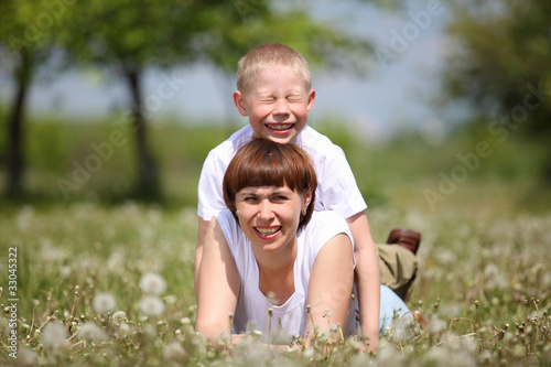 Young mother and her young son