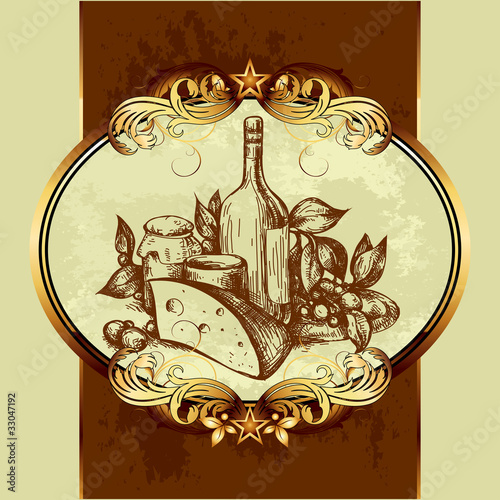retro still life with frame