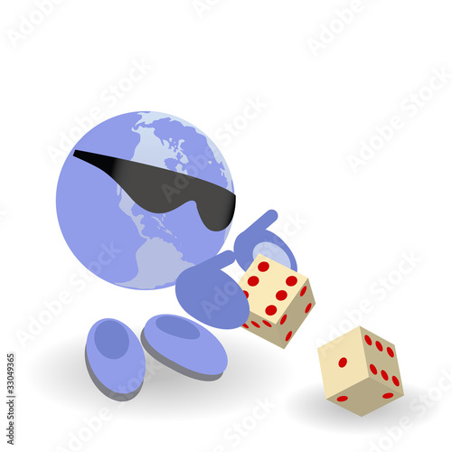 The round man play dice
