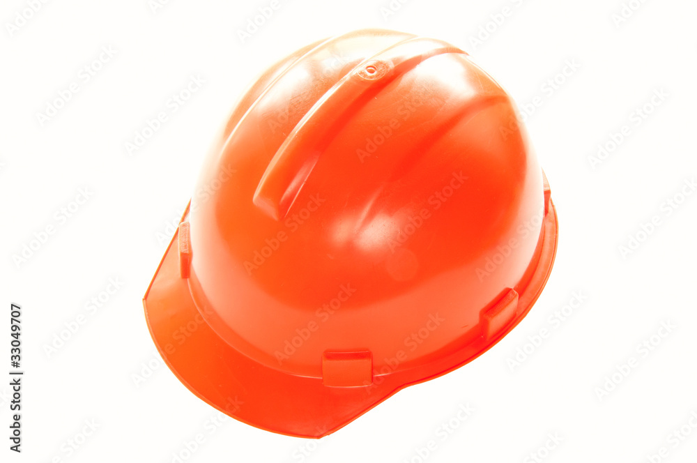 building red helmet isolated on white building red helmet isolated on white