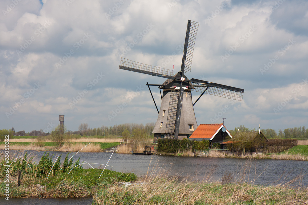 Old historic windmill in the Netherlands