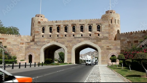 Old city gate of Muscat, Oman photo