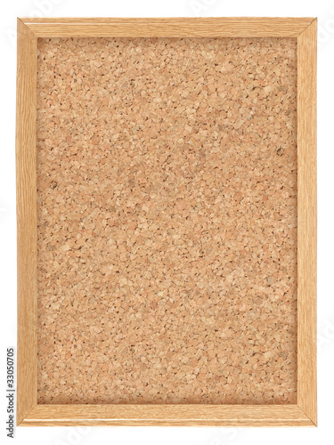 Cork board high detail. isolated on white background