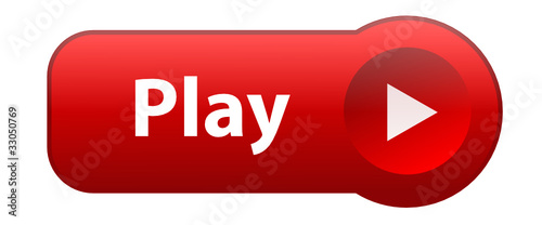 PLAY Web Button (video watch media player live music launch red)