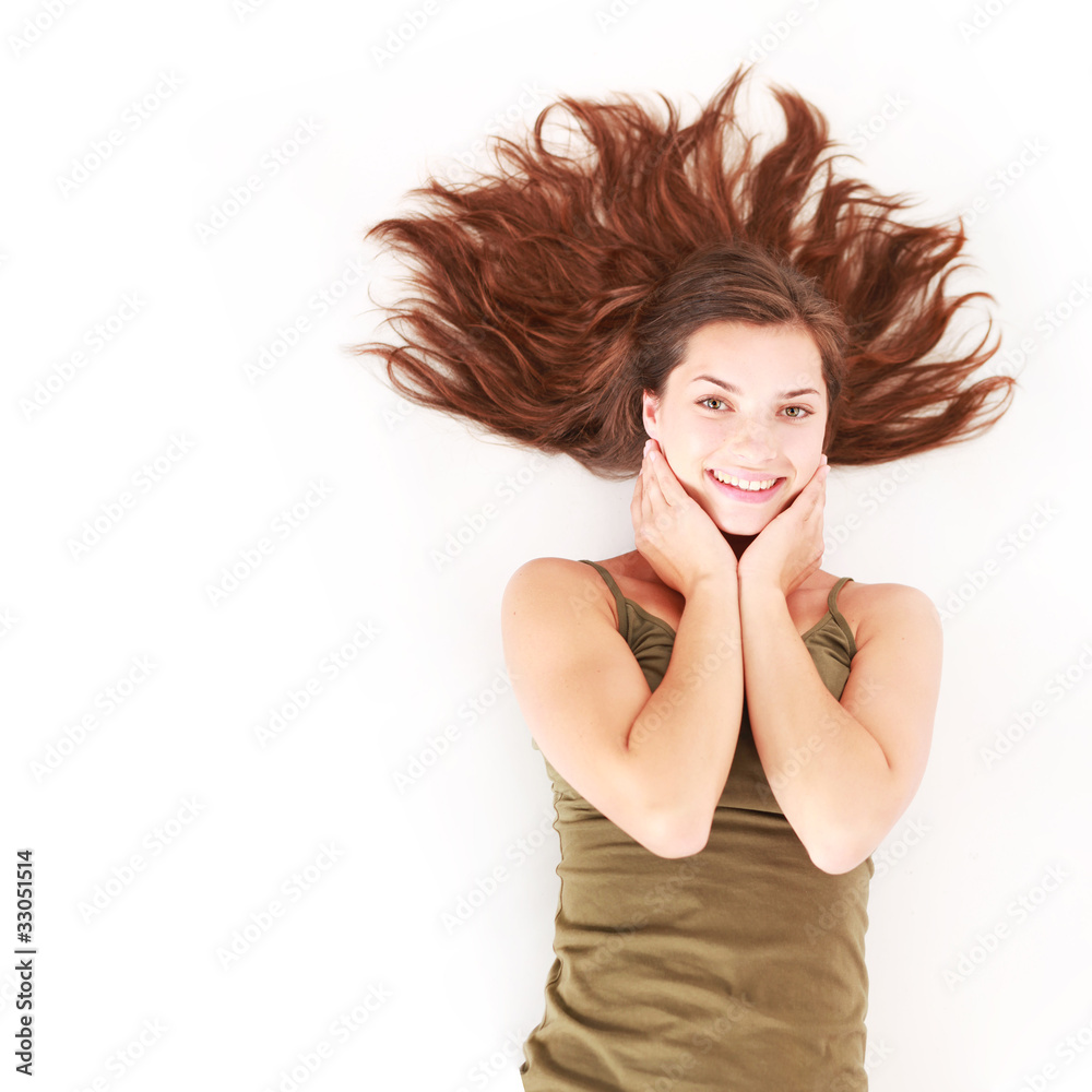 Frau mit gesunden Haaren Frau mit gesunden Haaren
