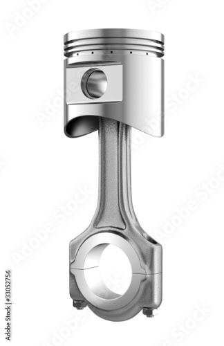 Obraz na płótnie Engine piston isolated on white - 3d render