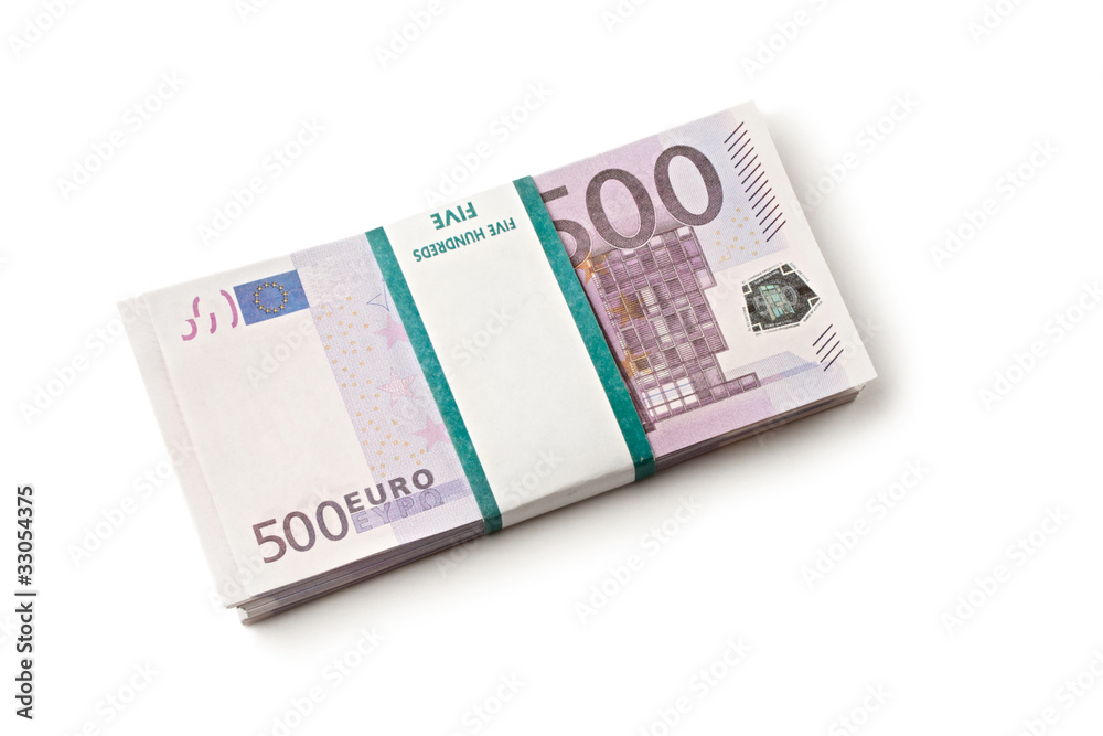 Pile of euros isolated on white background Pile of euros isolated on white background