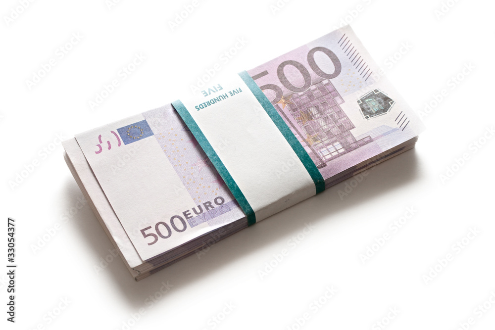 Pile of euros isolated on white background Pile of euros isolated on white background