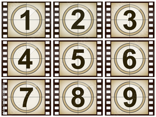 Countdown Film Strip Cut