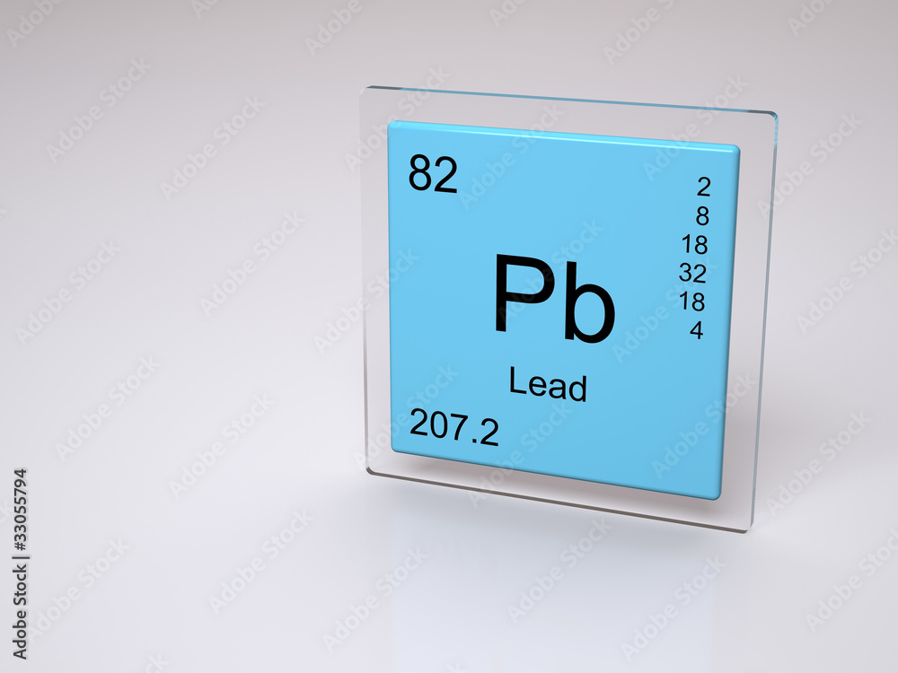 Pb - symbol Lead - chemical element of the periodic table
