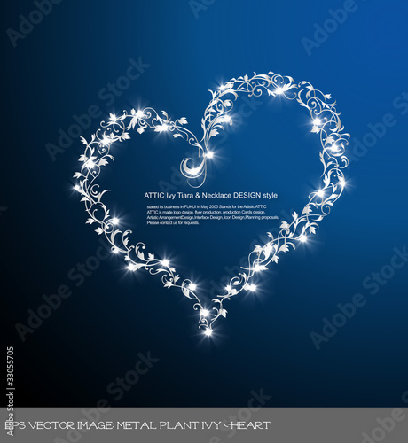 eps Vector image: metal plant Ivy Heart