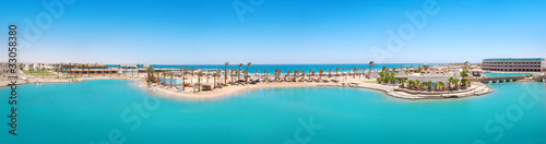 Panorama of tropical resort in Egypt