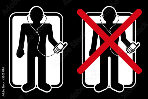 Permitted / not permitted listening music by mobile device