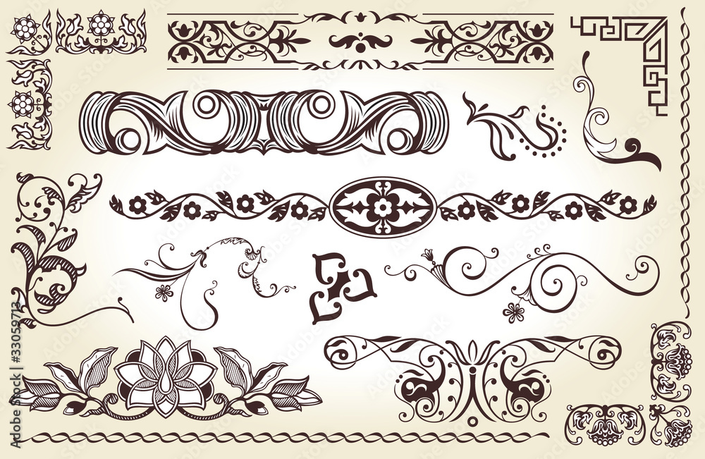 set of elements for page decoration set of elements for page decoration