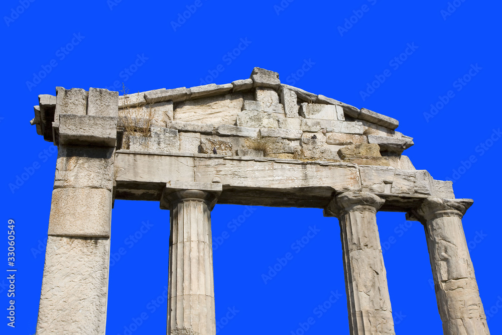 grèce; athènes; plaka : aérides; agora romaine, porte monumental grèce; athènes; plaka : aérides; agora romaine, porte monumental
