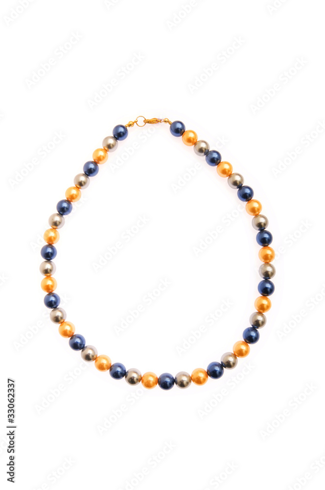 Elegant necklace isolated on the white background Elegant necklace isolated on the white background
