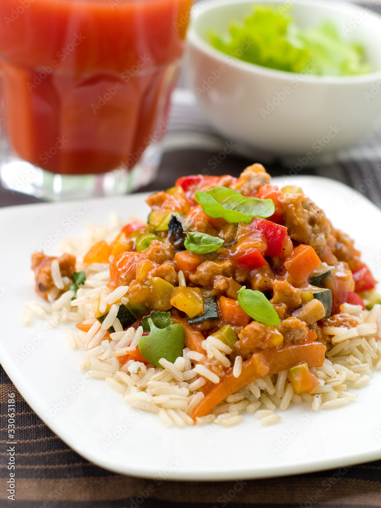 rice with vegetables rice with vegetables