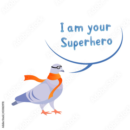funny pigeon superhero