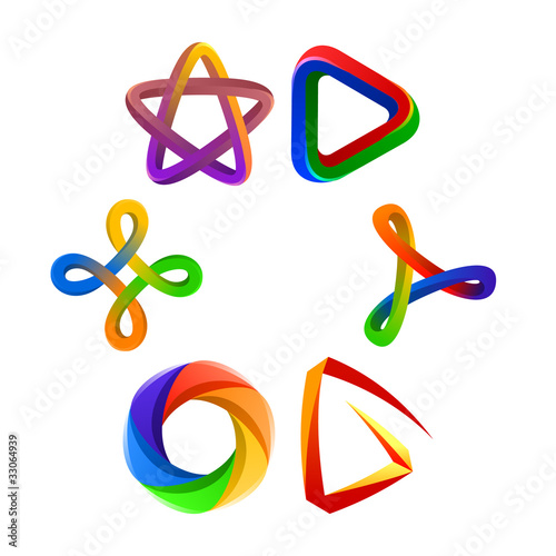 looping logo elements