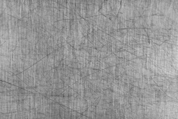 Fototapete Metall Graues, zerkratztes Aluminium-Tischbrett  © tr3gi