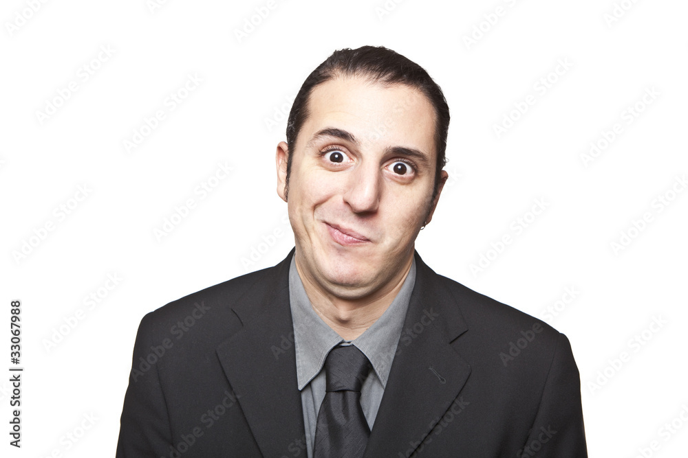 young cool businessman face expression young cool businessman face expression