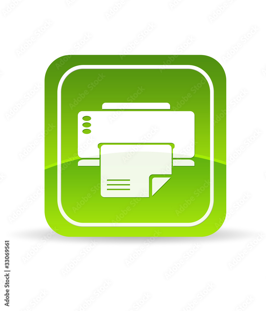 Green Printer Icon Green Printer Icon