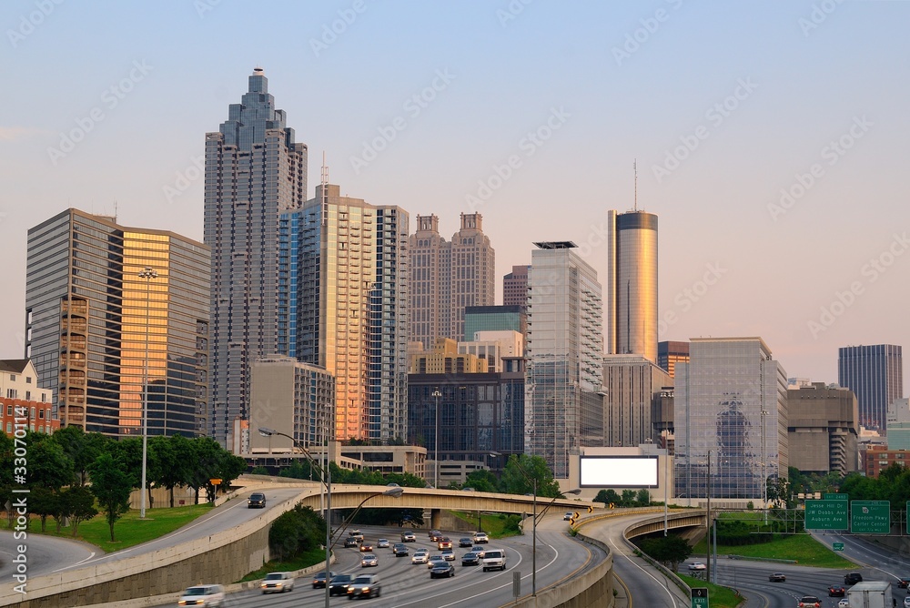 Obraz premium Atlanta, Georgia Downtown Skyline