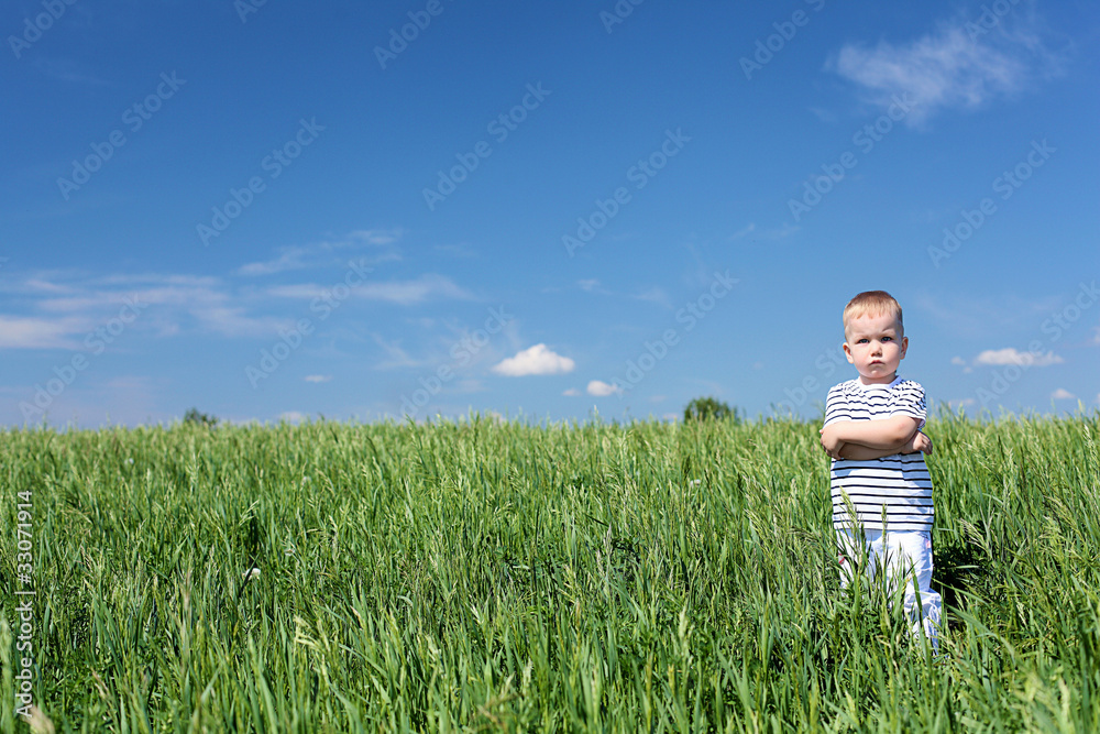 little boy outdoors