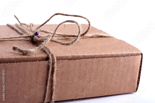 carton, cardboard, rope, isolated