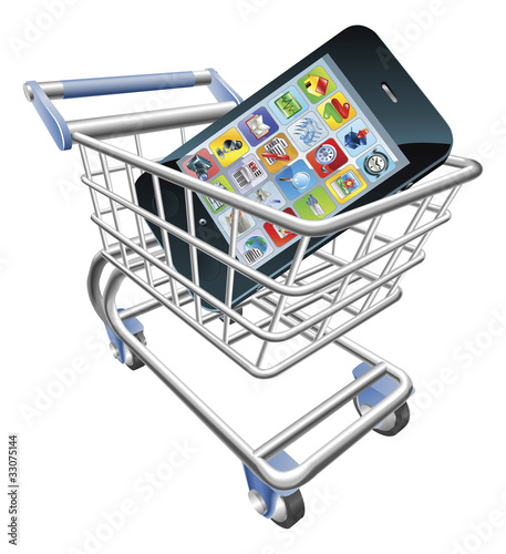 Smart phone shopping cart concept