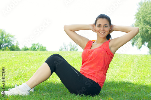 fitness woman exercise outdoors © mitarart