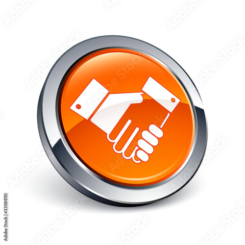 icône bouton internet poignée de main