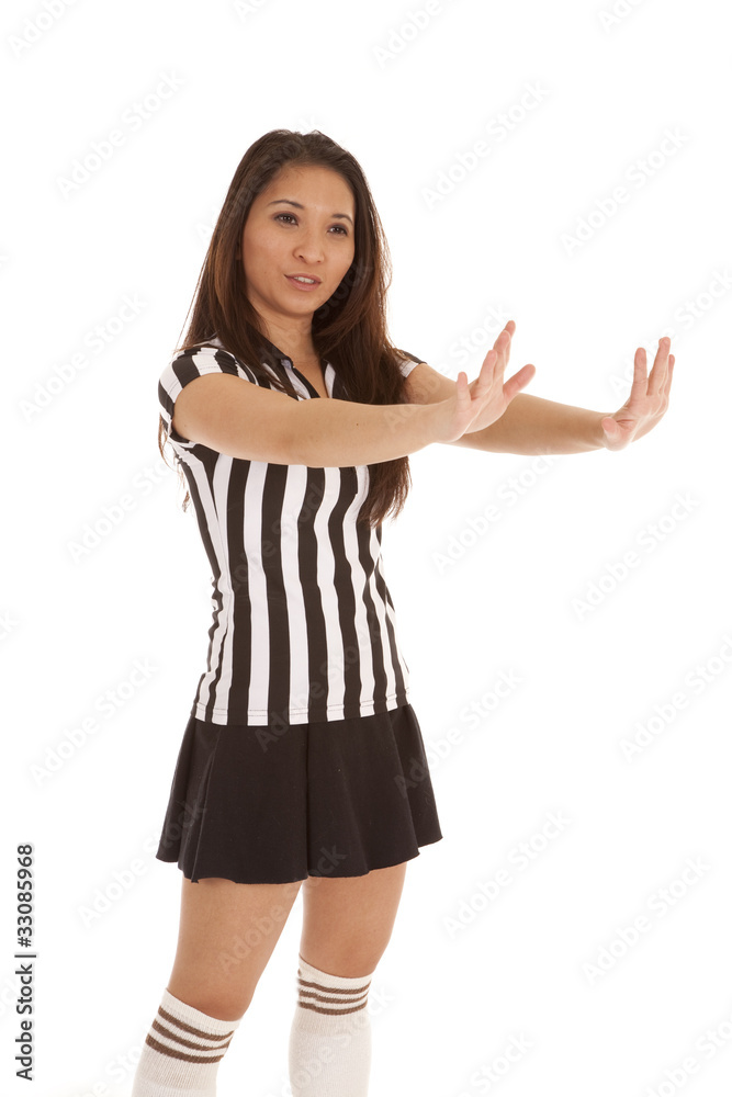 referee woman push