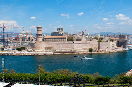 View on Fort Saint-Jean in Marseille, France