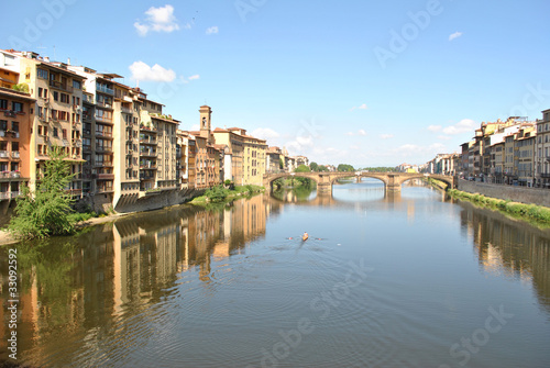 Obraz na plátně Florence - vue du fleuve