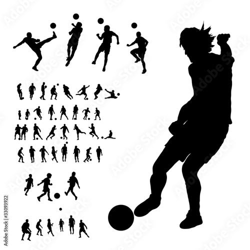 soccer silhouettes