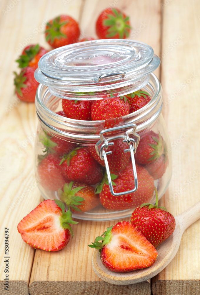 Strawberries in a jar Strawberries in a jar
