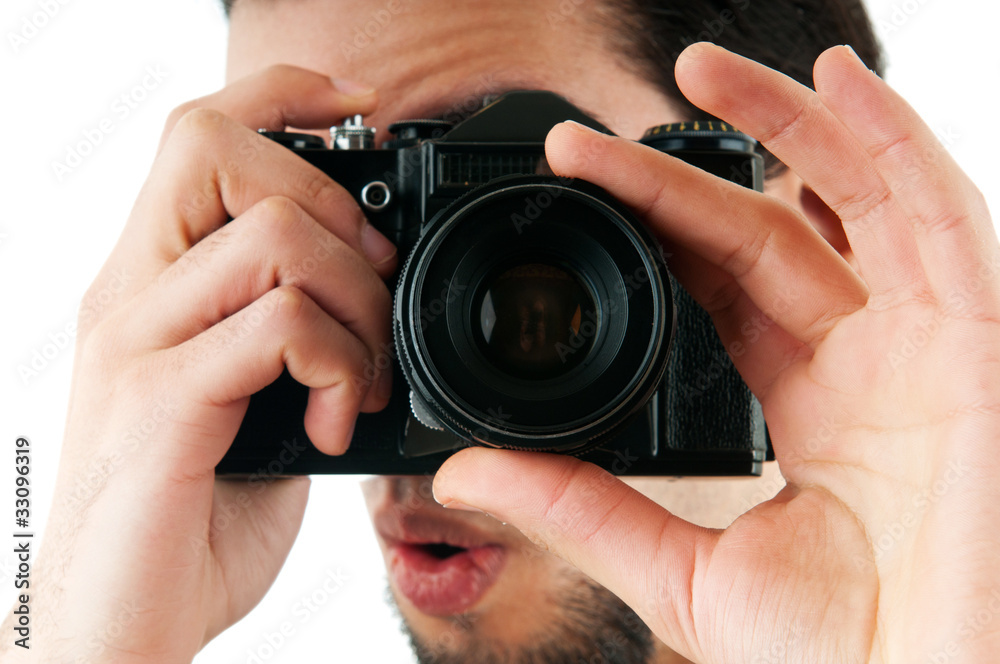 Photographer with the digital camera