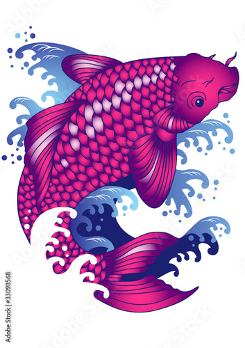 Koi carp tattoo