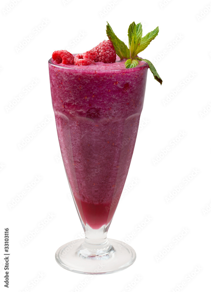 raspberry cocktail  closeup