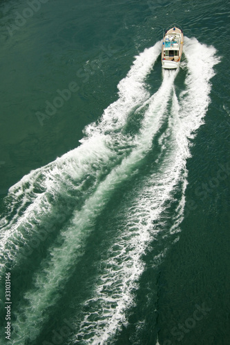 view from above a small water craft © Craig