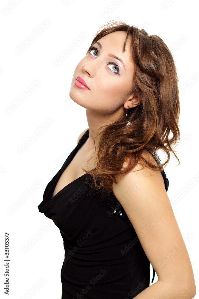 Young elegance woman with beauty hairs