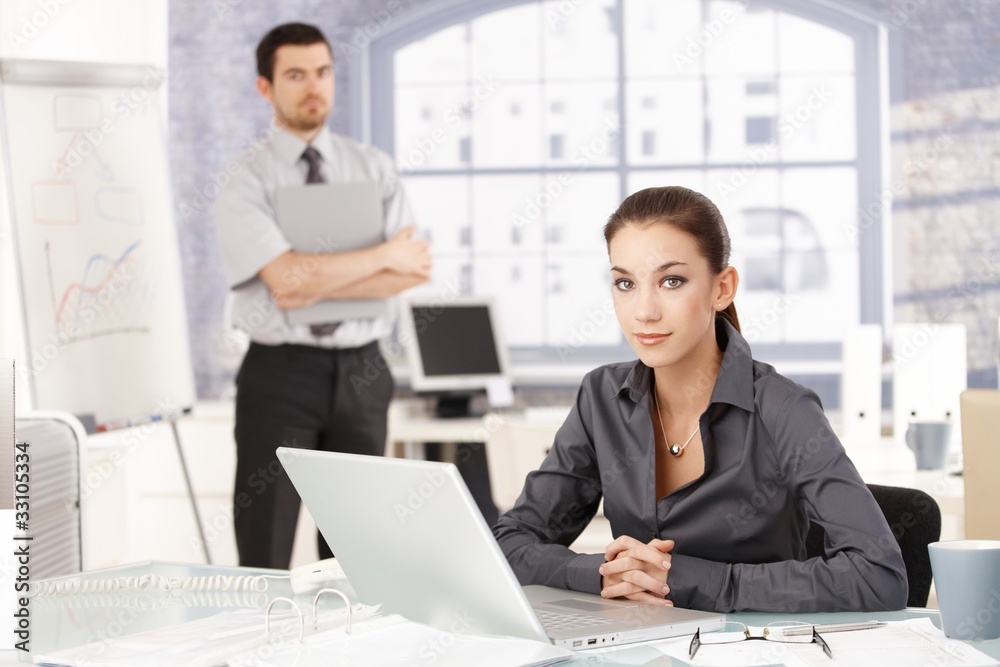 Young businessteam working in office Young businessteam working in office