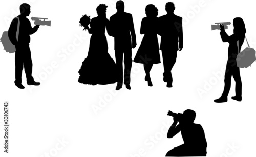 photographing wedding ceremony